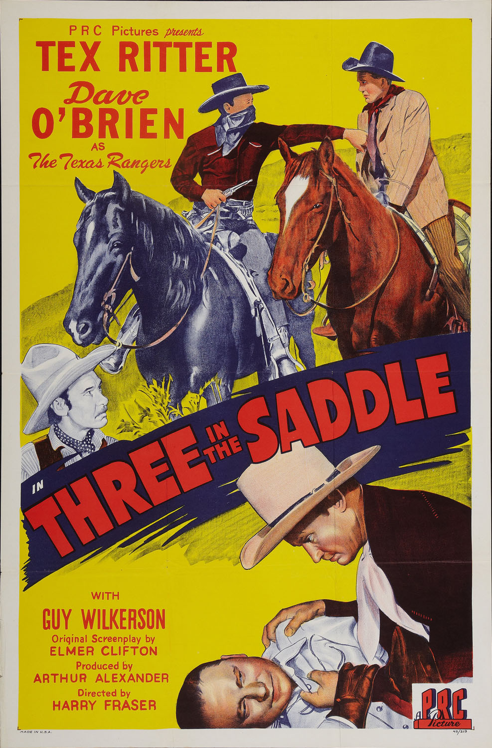 THREE IN THE SADDLE